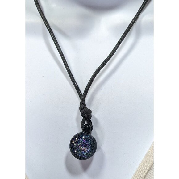Whimsical Galaxy Dichroic Glass Pendant Necklace - Picture 5 of 8